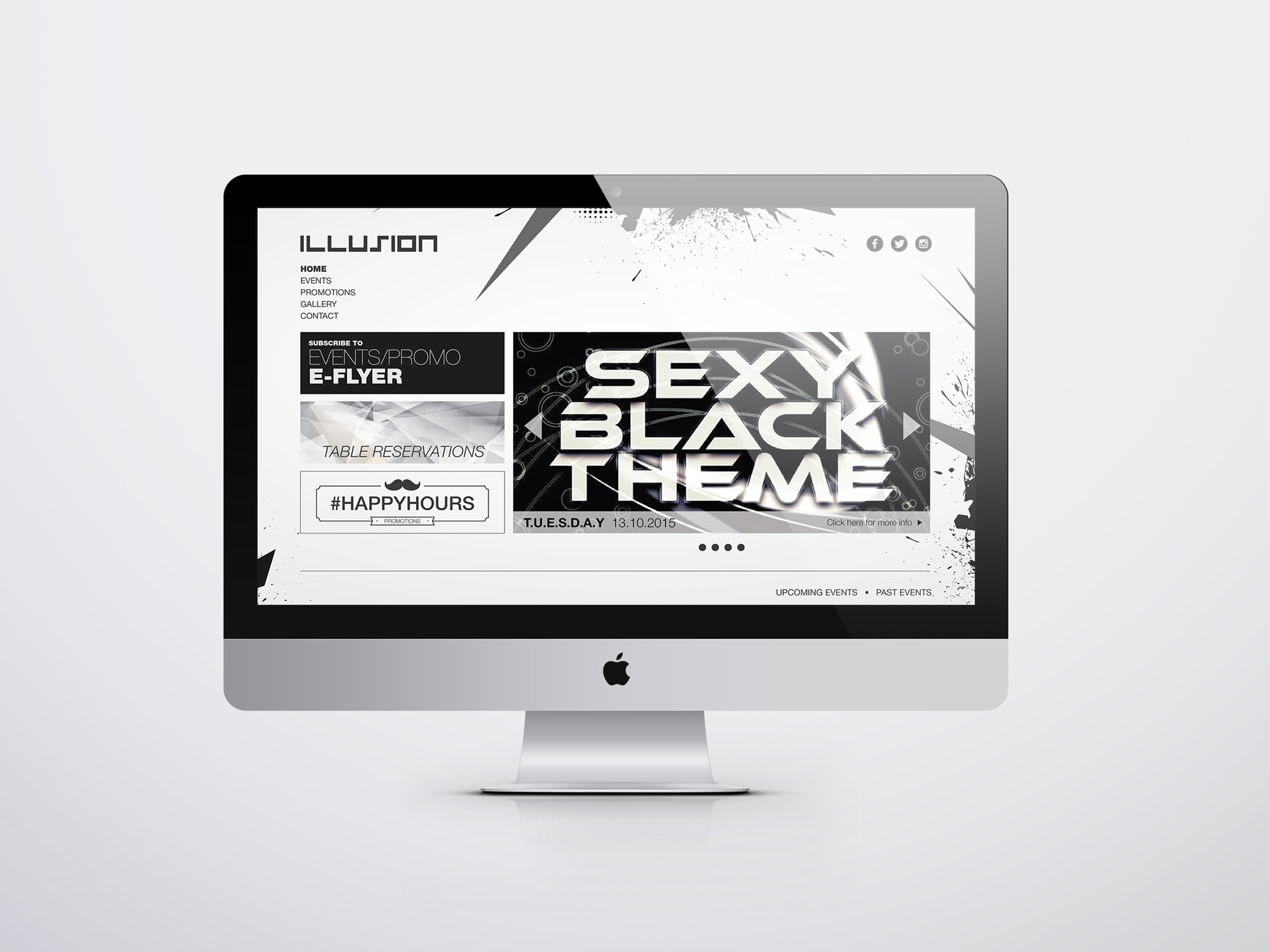 Club Illusion website design